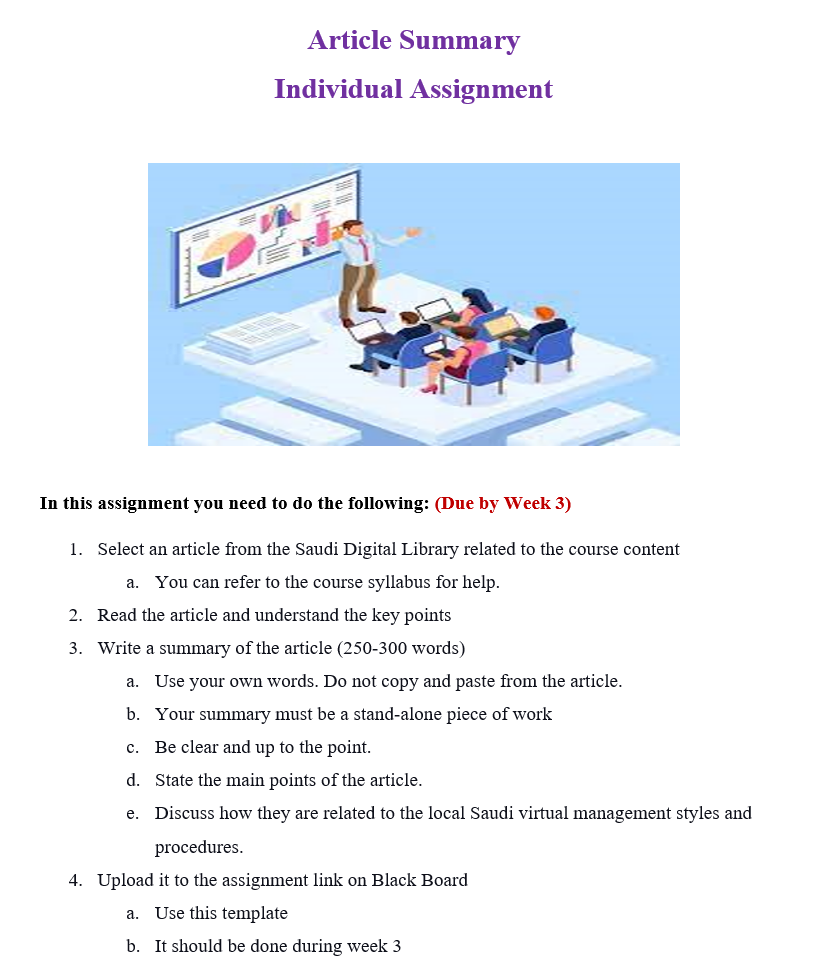 Answer: Article name: Author(s): Journal: Year: Link: Article Summary: Main points