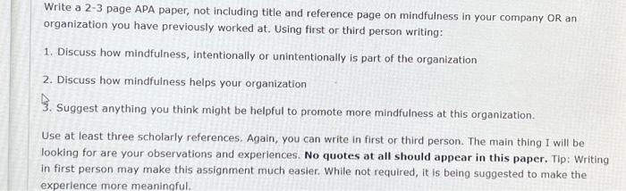  Write a 2-3 page APA paper, not including title and reference
