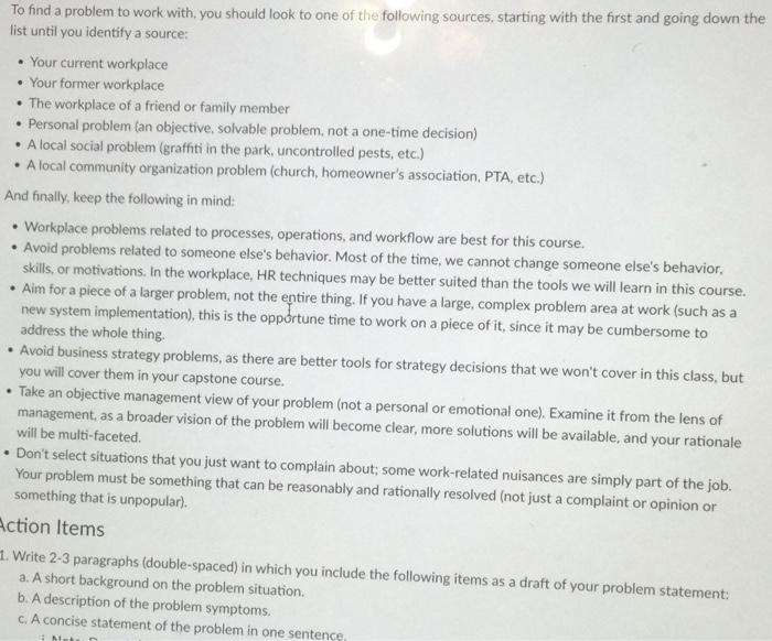 The problem I choose is discrimination in a workplace. list until you