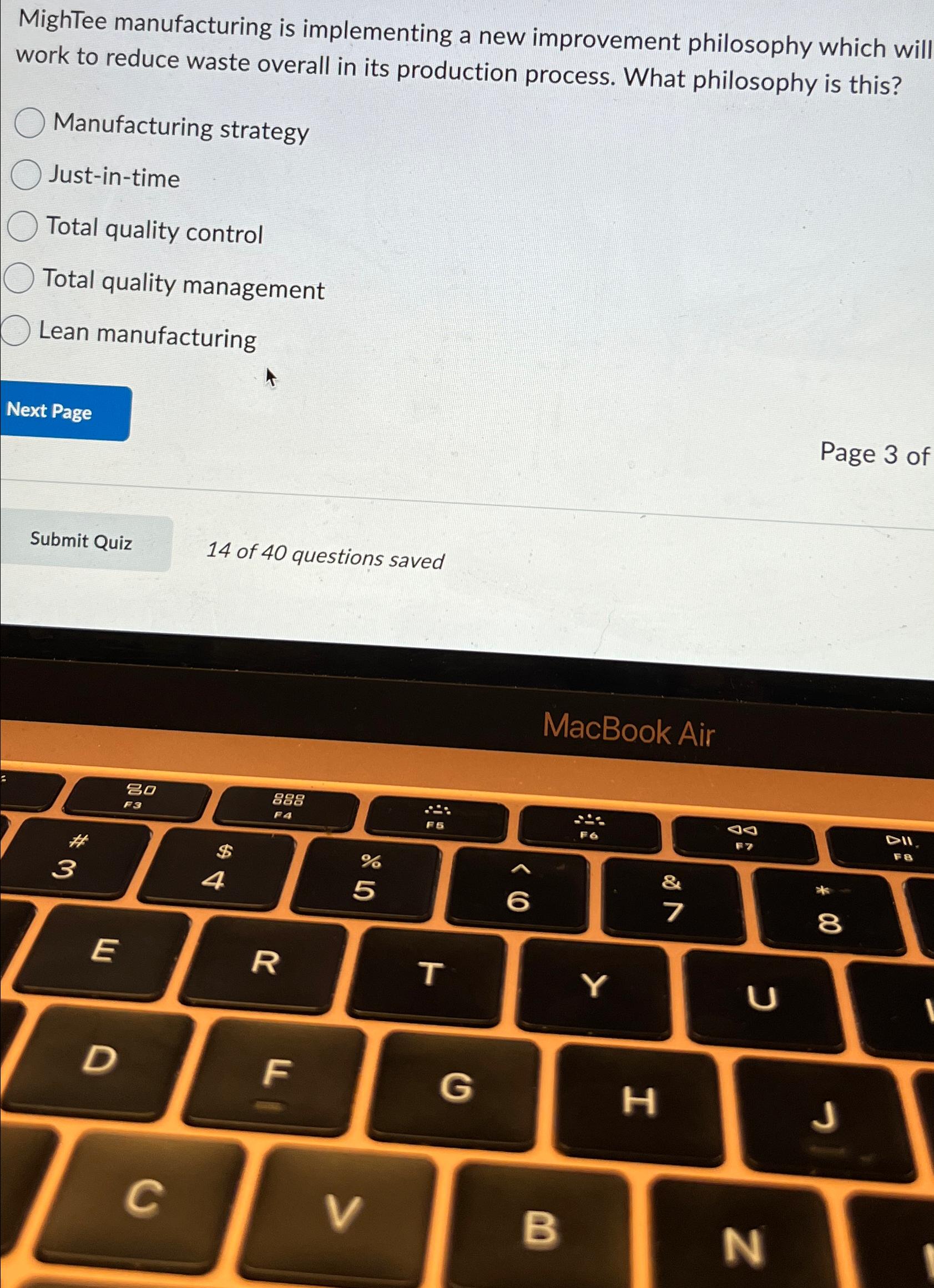  MighTee manufacturing is implementing a new improvement philosophy which will work