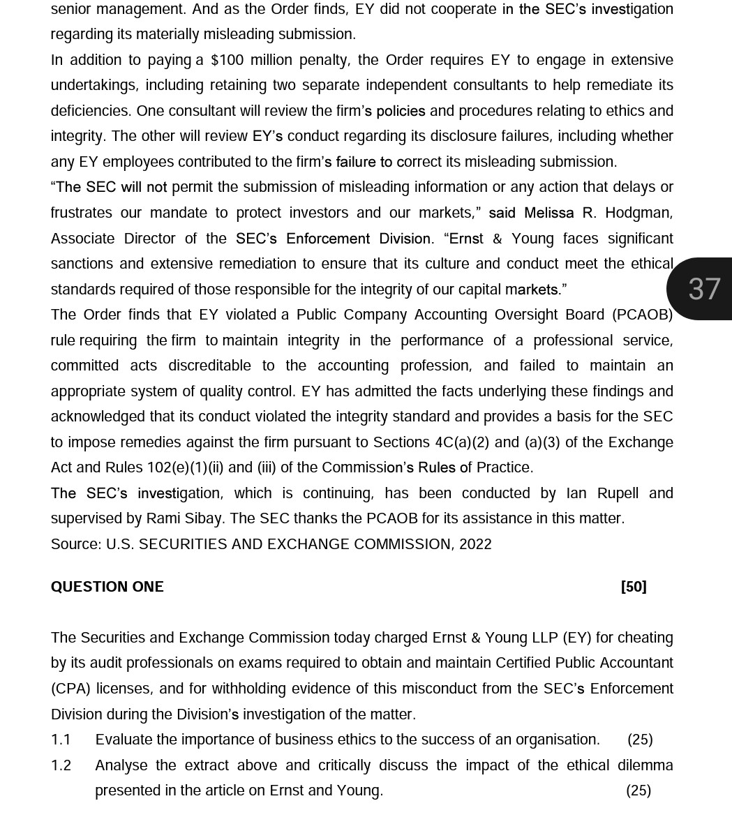 i will give you likes. Ernst \& Young to Pay $100 Million