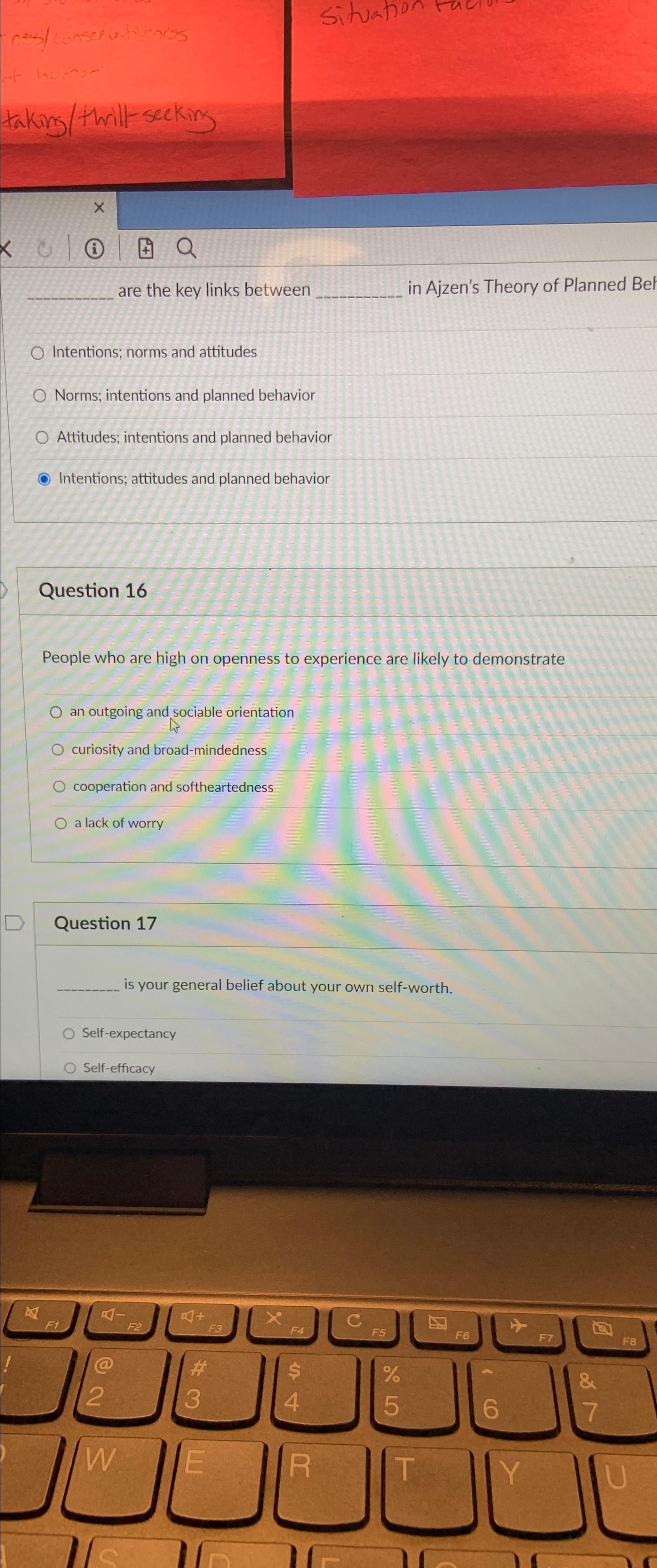  taking/thrill-secking (i) are the key links between in Ajzen's Theory of