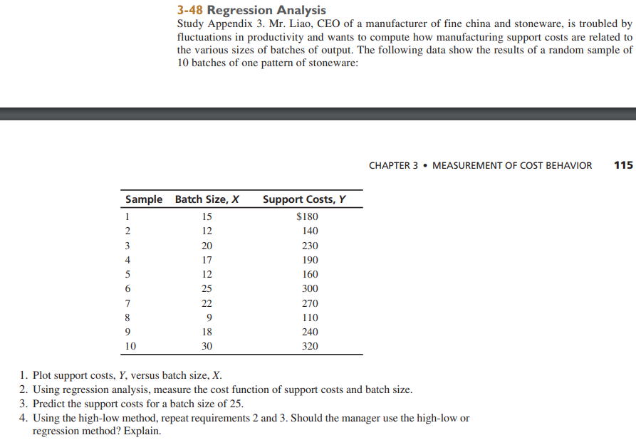  3-48 Regression Analysis Sndom sample of 1tudy Appendix 3. Mr. Liao,