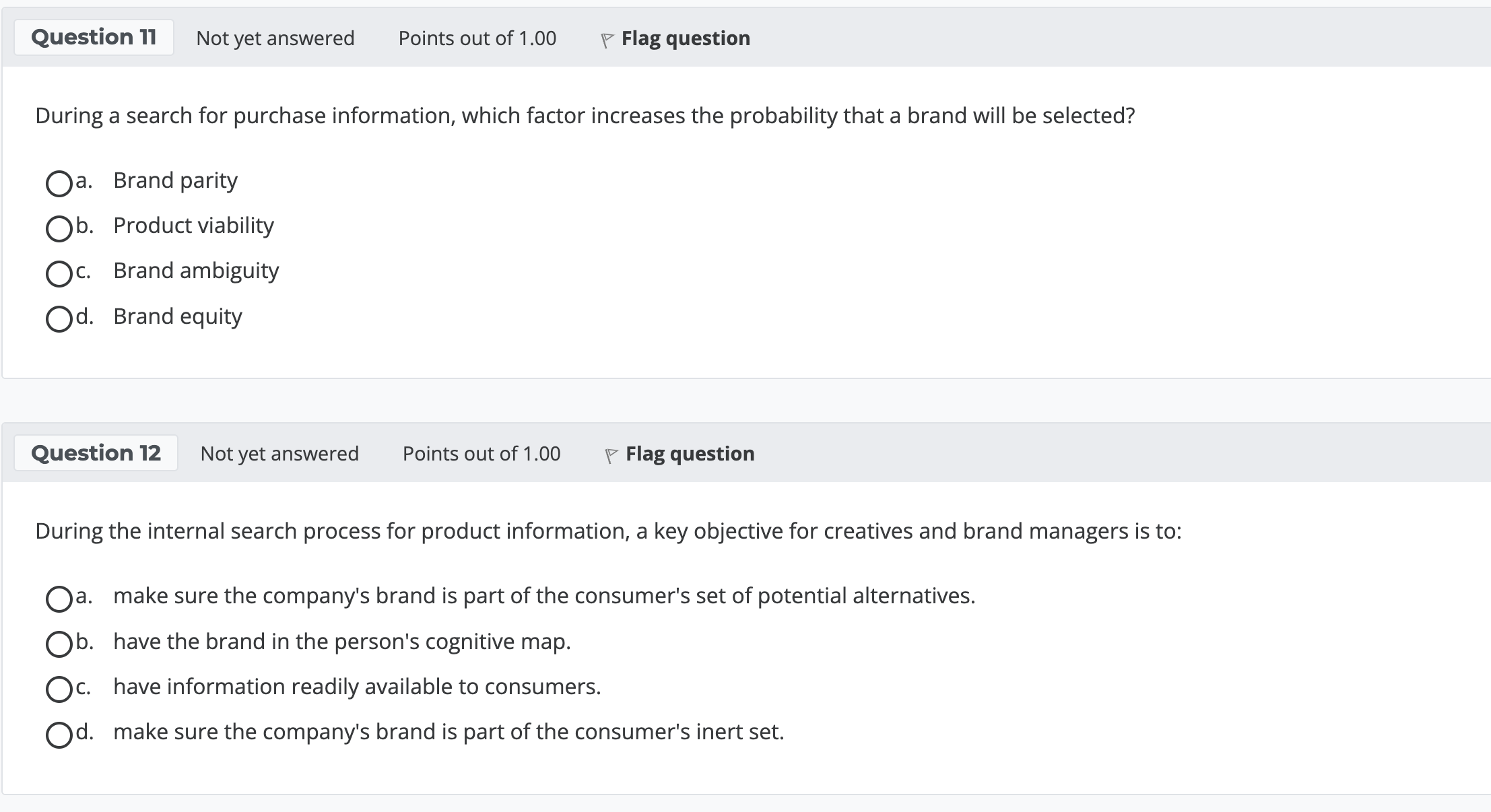 During a search for purchase information, which factor increases the probability