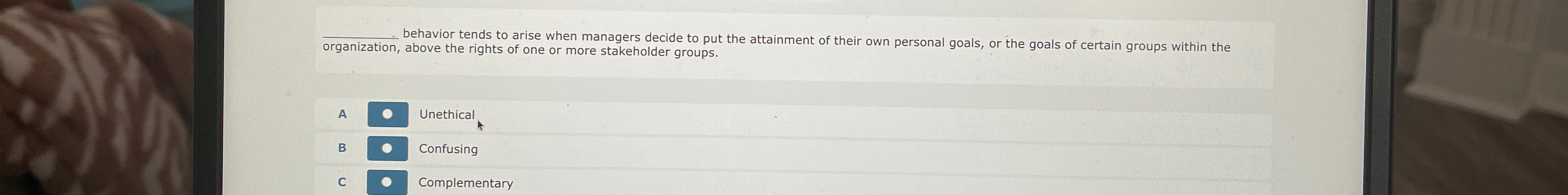  behavior tends to arise when managers decide to put the attainment