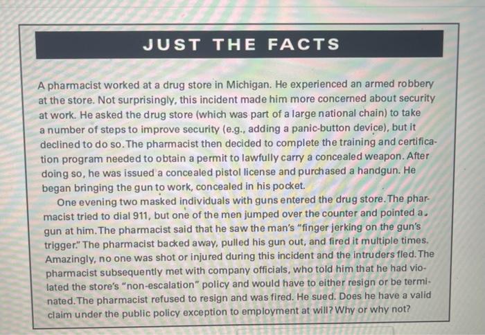 relationship by looking at Wrongful Discharge. We have glanced at hiring issues,