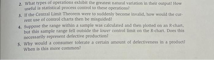  ANSWER ALL THREE PLEASE 2. What types of operations exhibit the