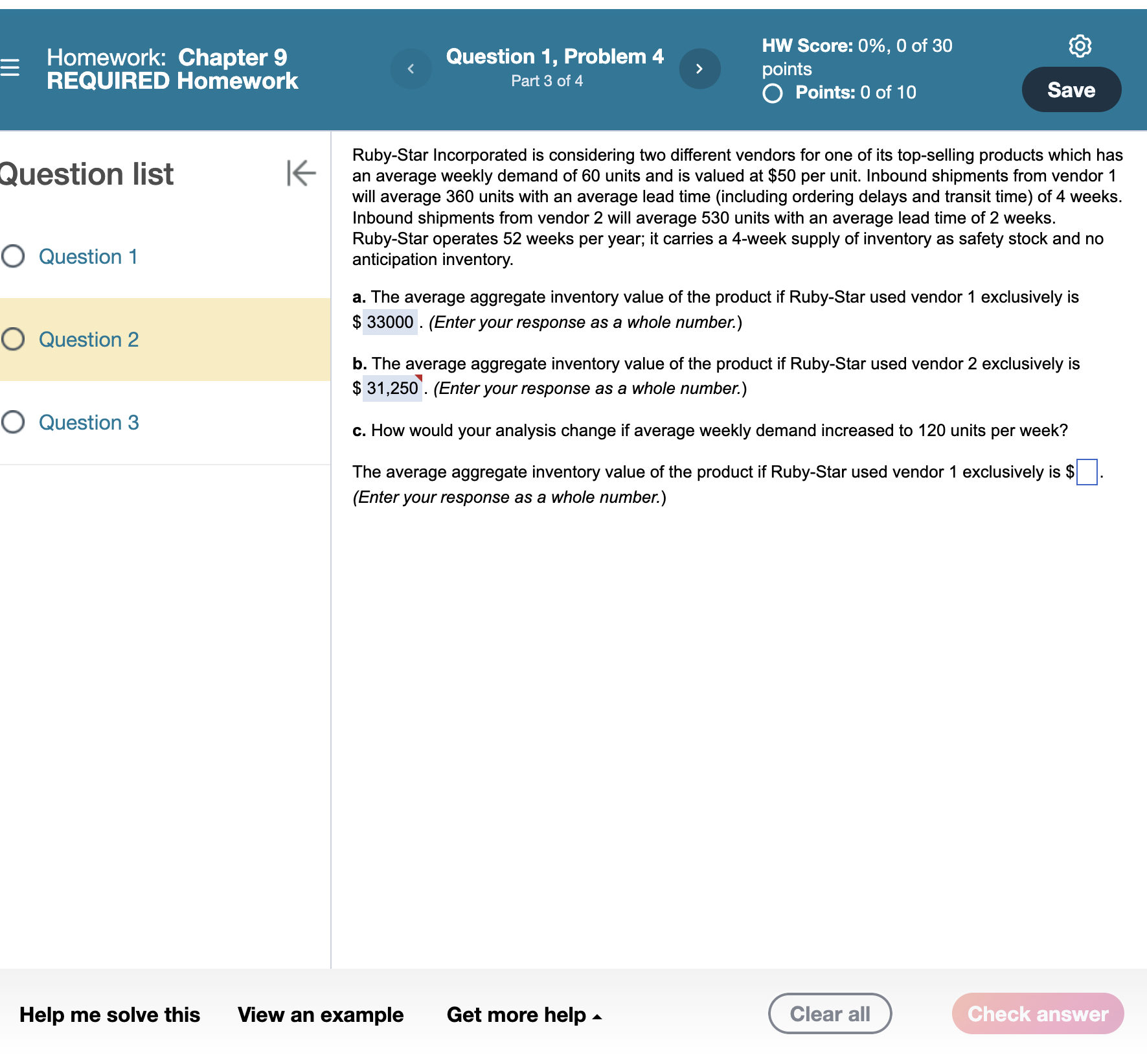  Question list Question 1 Question 2 Question 3 Ruby-Star Incorporated is