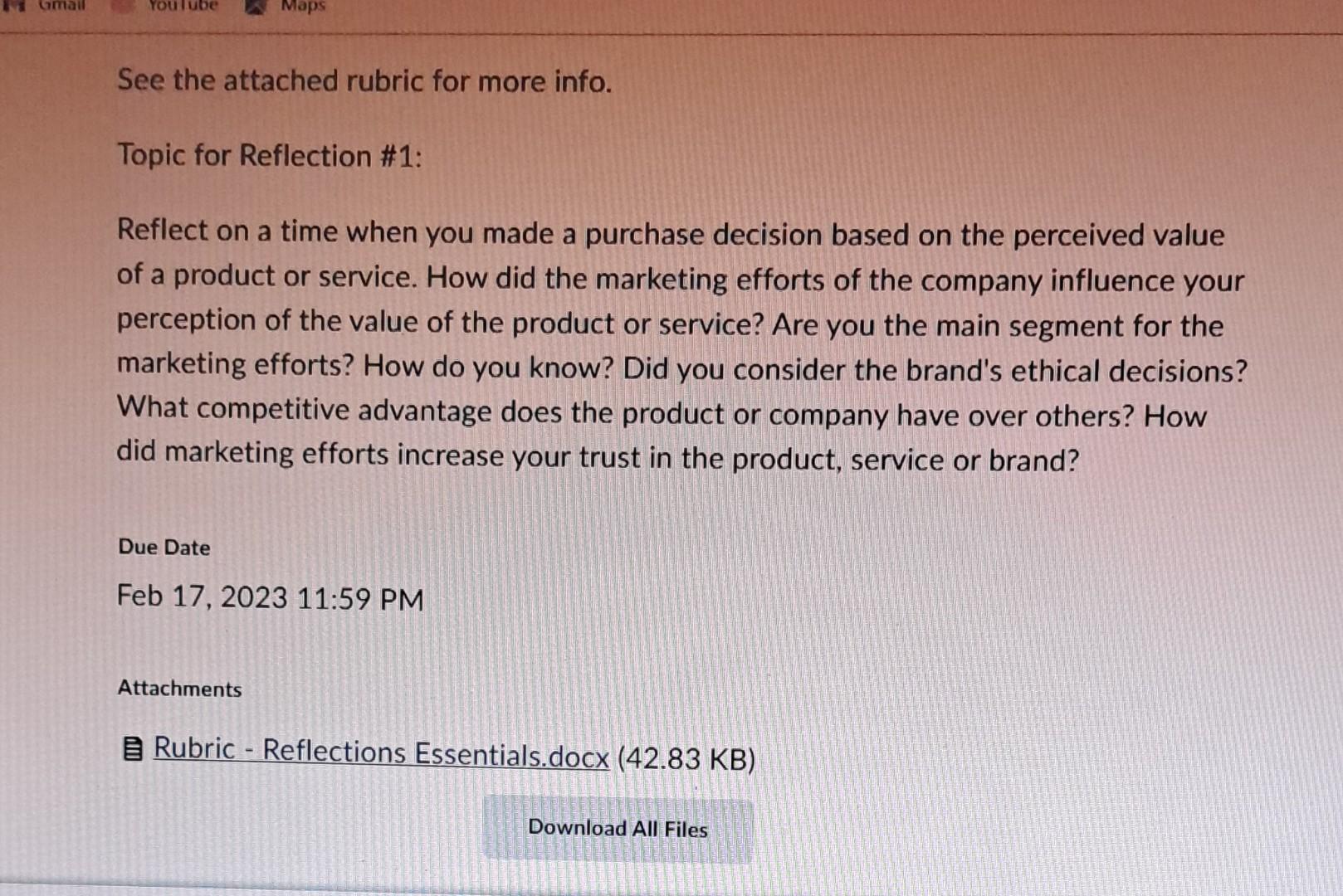 reflect on your learning. There will be 4 topics posted based on