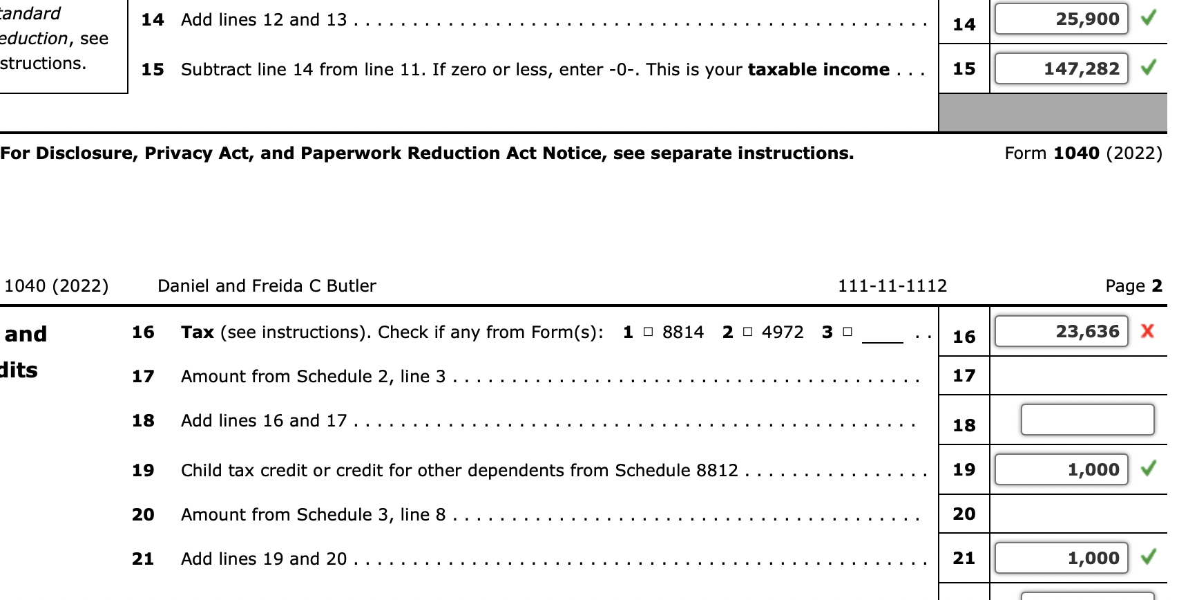 tax rate schedule. All of the supporting information from the problem is