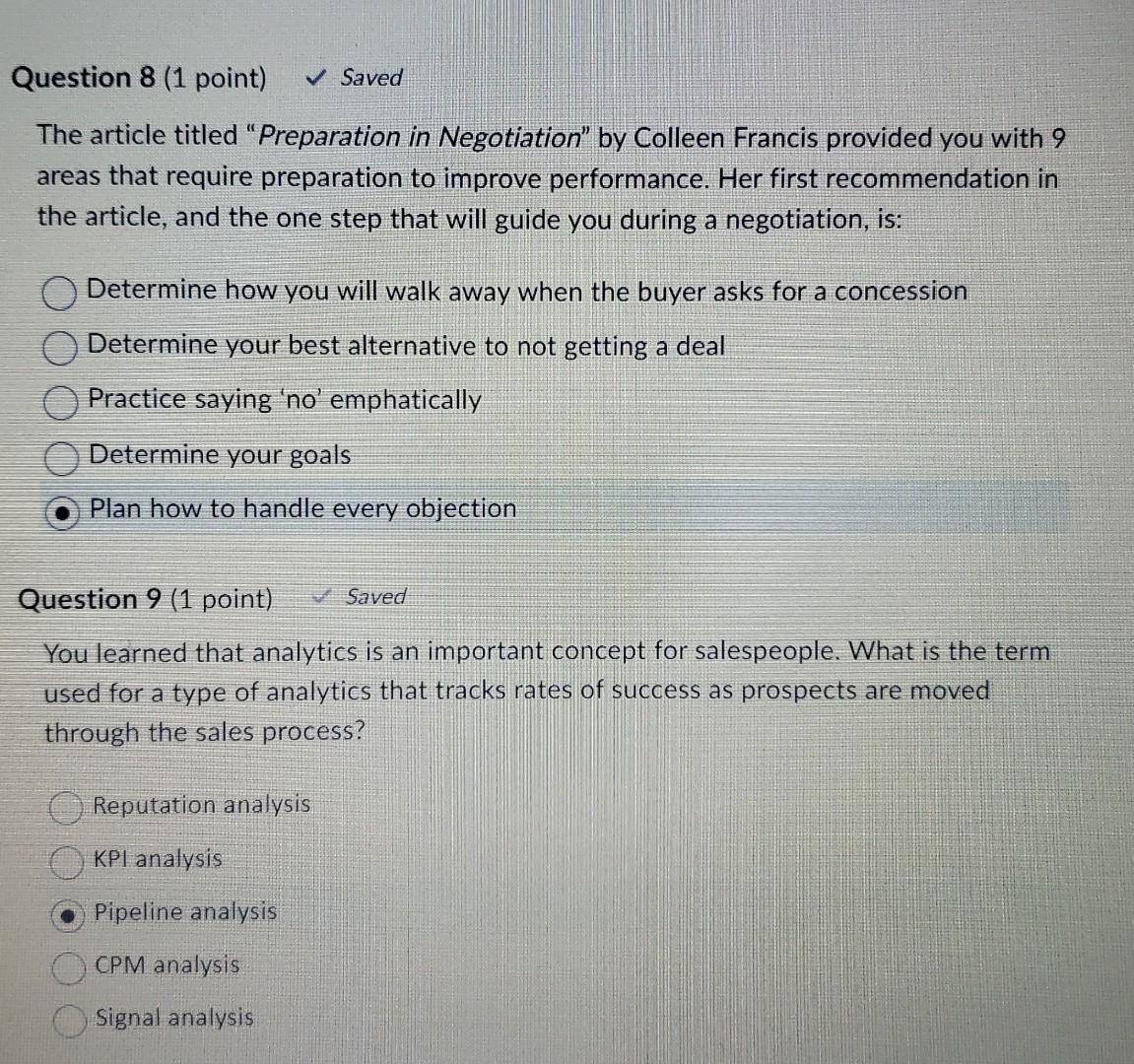 that we cited are: they don't ask, the sales process has not