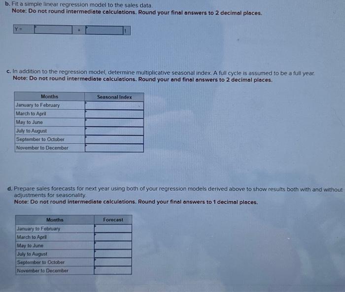aggregated with fwo months of sales in each "period." o. Plot the