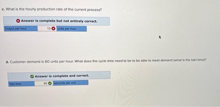 for each is shown below. a. What is the current cycle time?