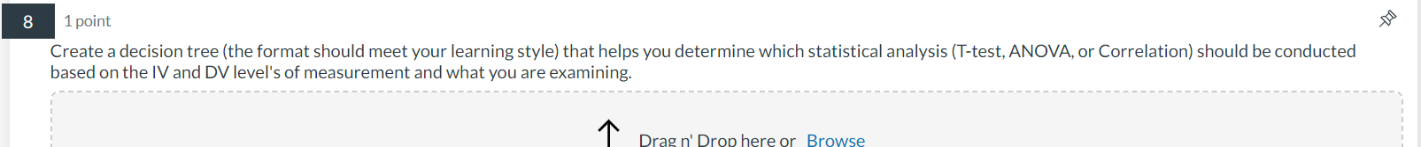 1 point Create a decision tree (the format should meet your