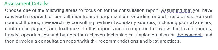  Focus areas: Blockchain Technology for Secure Transactions| Consultation report structure should