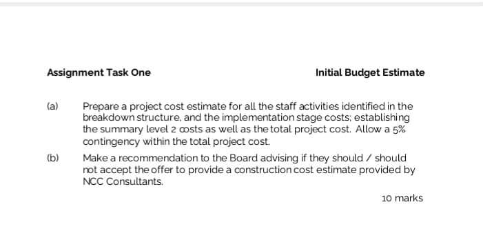 staff to undertake this work for each stage are: NordEco have recognised