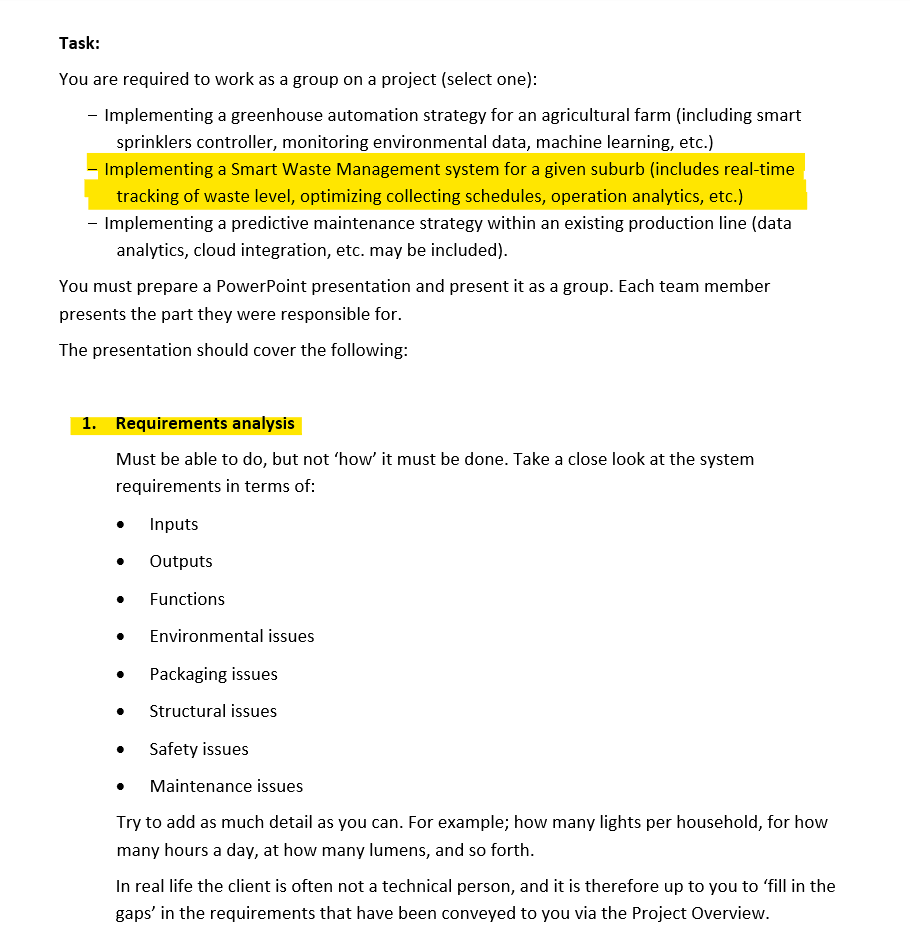 Task: You are required to work as a group on a