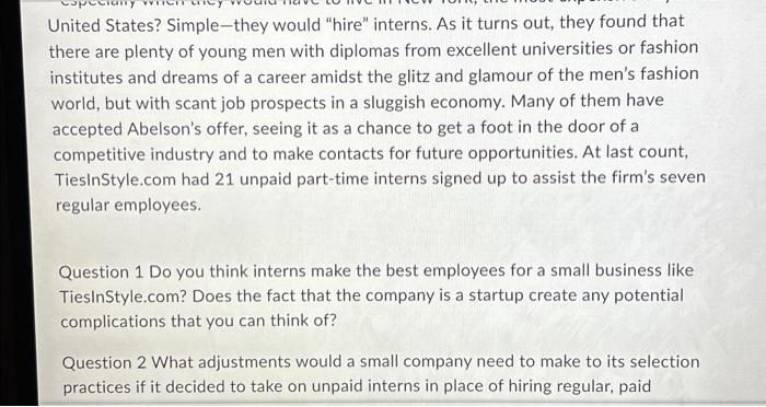 business. Sizing up the situation at the time, he concluded that the