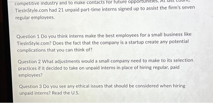 few retailers that specialized in the sale of men's ties had it