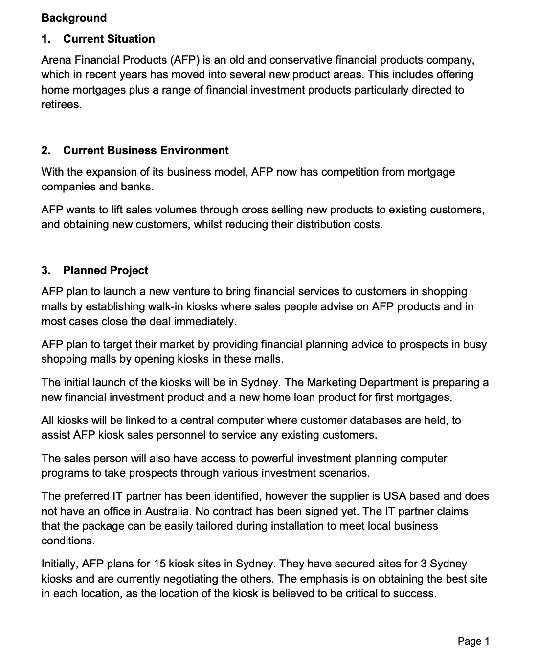 Imagine you are a project manager developing a Project Plan. The aim