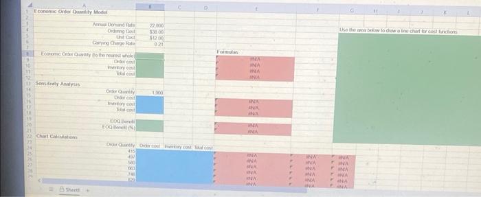  Chart Calculations Order Quantity Order cost I Imentary cont latal cost