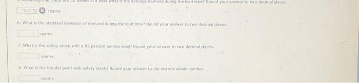annual demand in t6,500 ieams and hatancal data show: that the standard