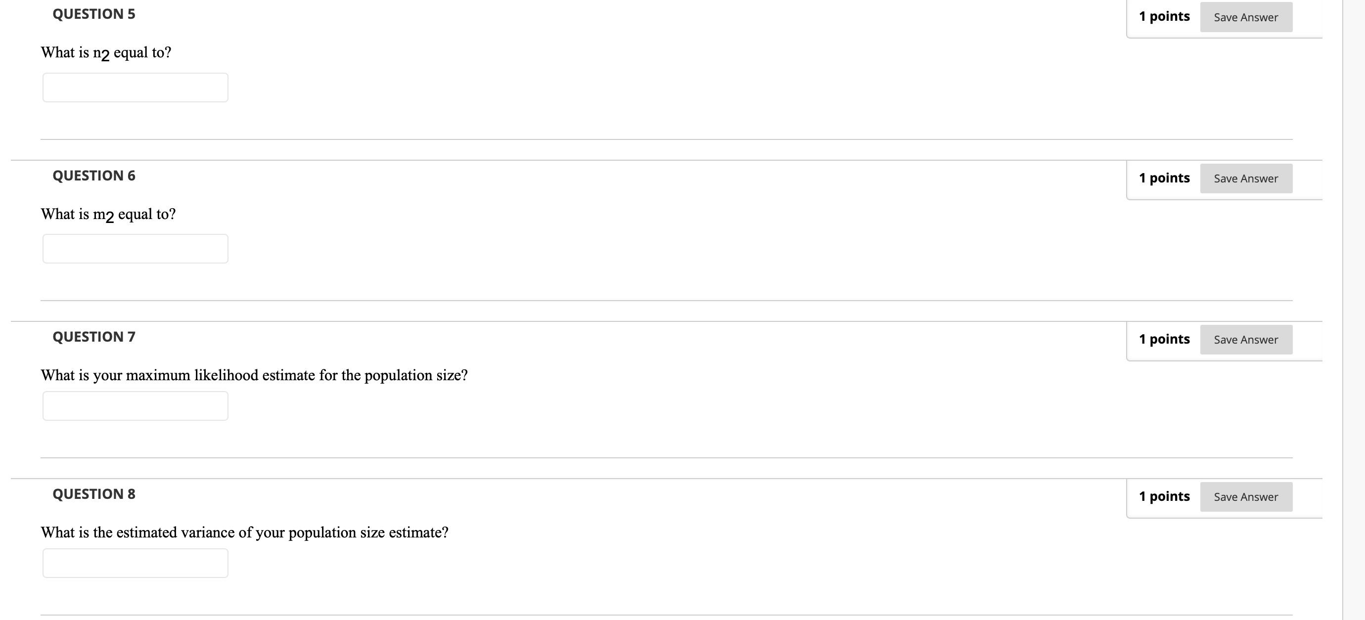 you capture 54 animals. On the second sampling occasion you capture 38