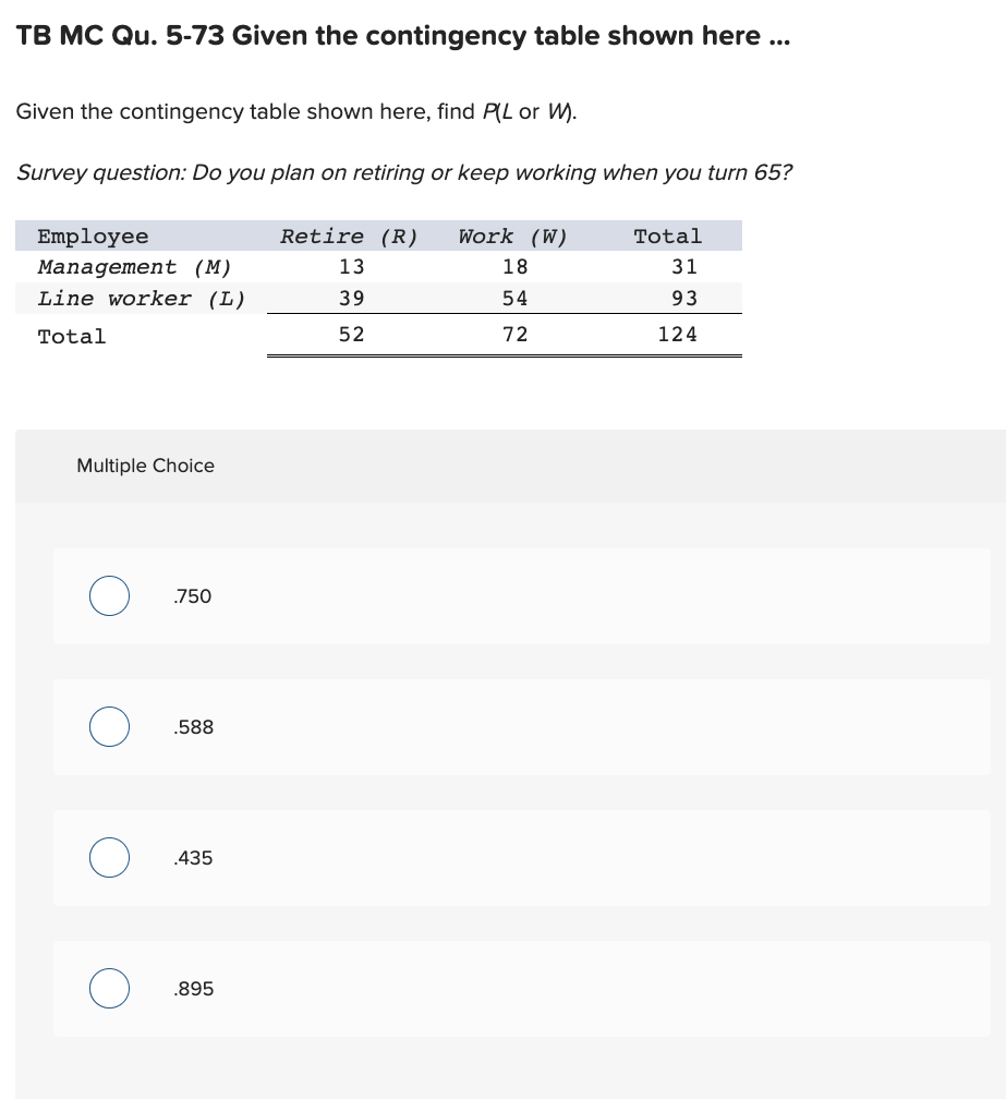 Qu. 5-112 If four items are chosen at If four items are