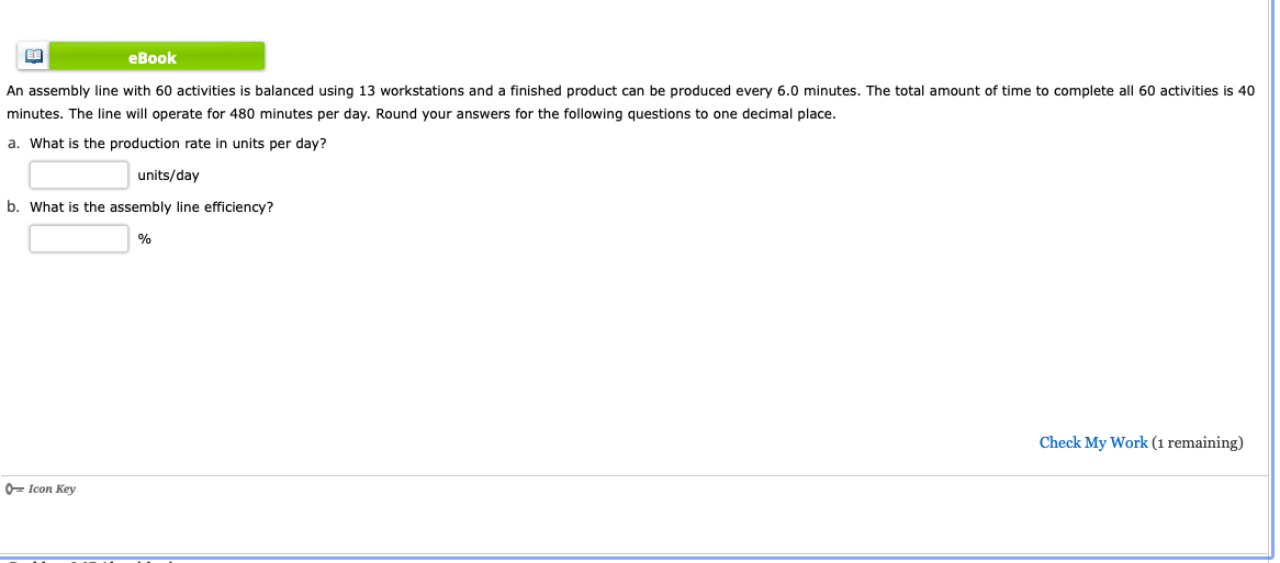 An assembly line with 60 activities is balanced using 13 workstations