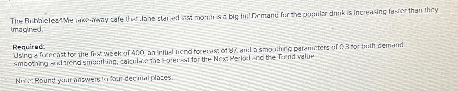  The BubbleTea4Me take-away cafe that Jane started last month is a