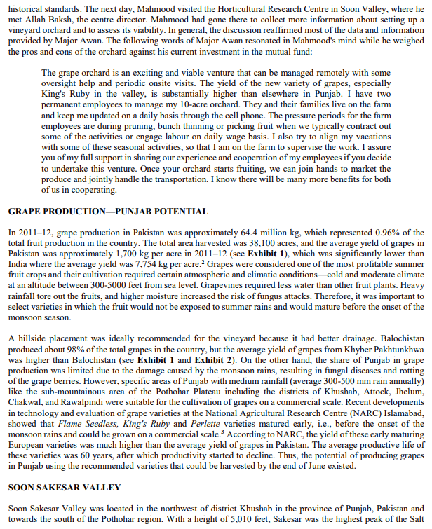 of the case study? Include and explain those that answer the question