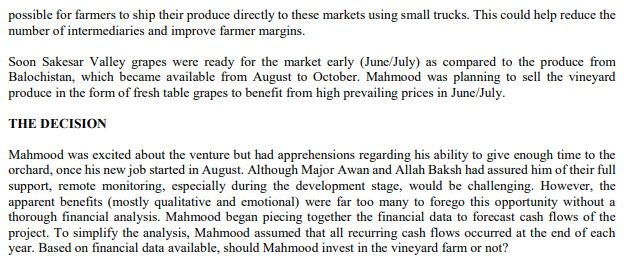 shouldn't invest. Provide 2 examples relating the study case with real life.