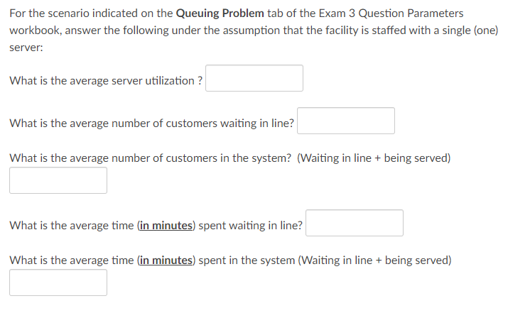 Model (M/M/1) Exponential time between arrivals, exponential service times Average number of