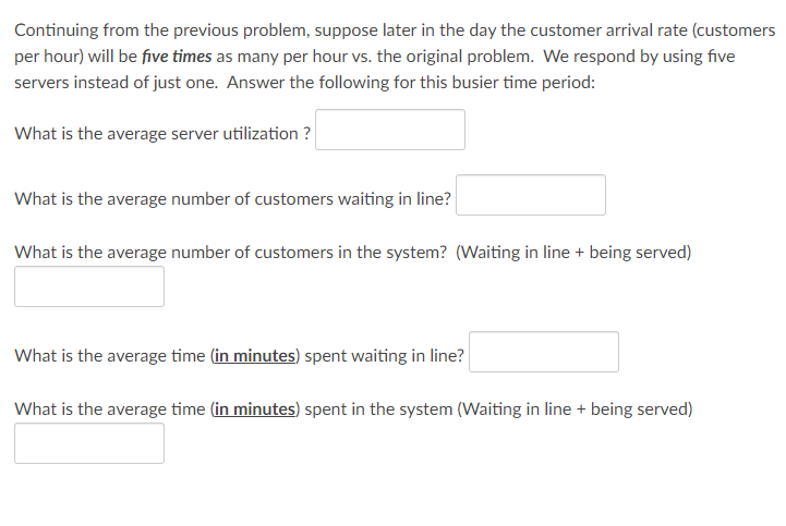 arrivals per period Average number of periods between arrivals Average number of