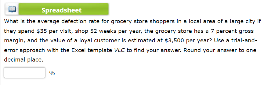  What is the average defection rate for grocery store shoppers in