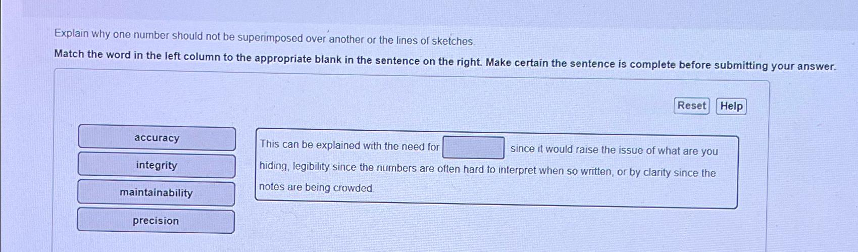  Explain why one number should not be superimposed over another or