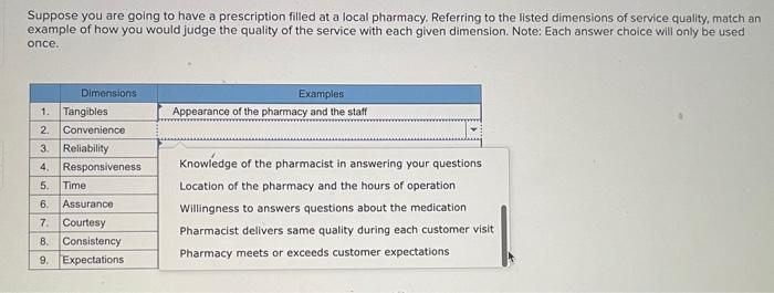 a prescription filled at a local pharmacy. Referring to the listed dimensions