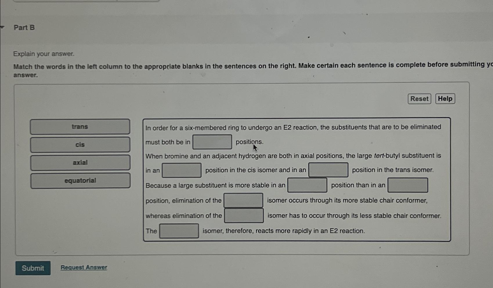  Part B Explain your answer. Match the words in the left