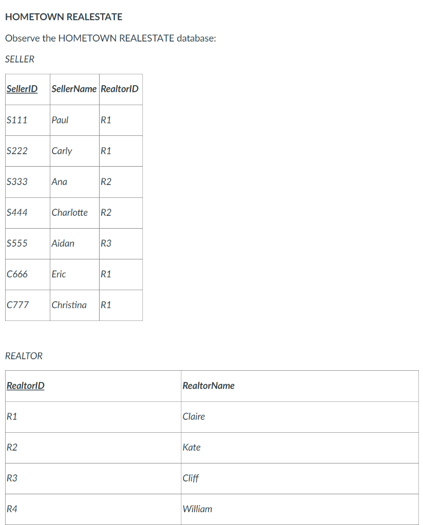  1. If a DBMS enforces an UPDATE CASCADE option on the
