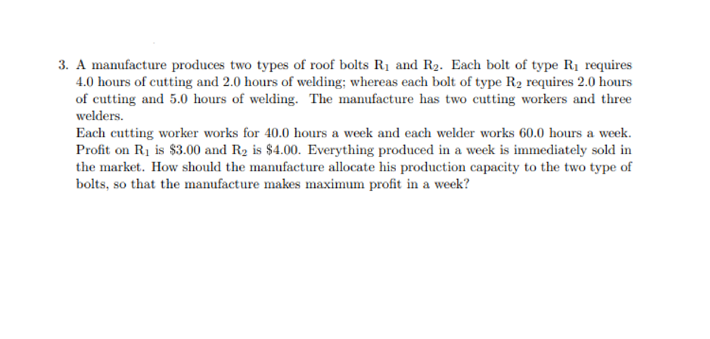of solving linear programming problems for these questions. Show the tables that