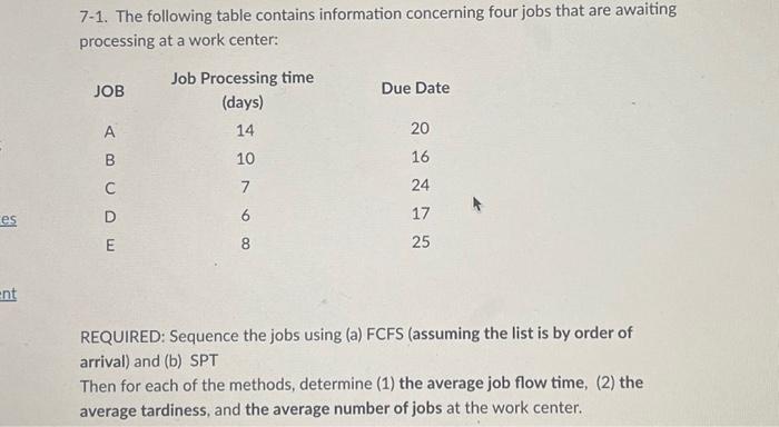 please use excel and explain steps to get an upvote. 7-1. The