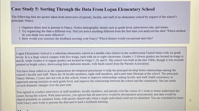 Please answer all questions ASAP Case Study 5: Sorting Through the Data