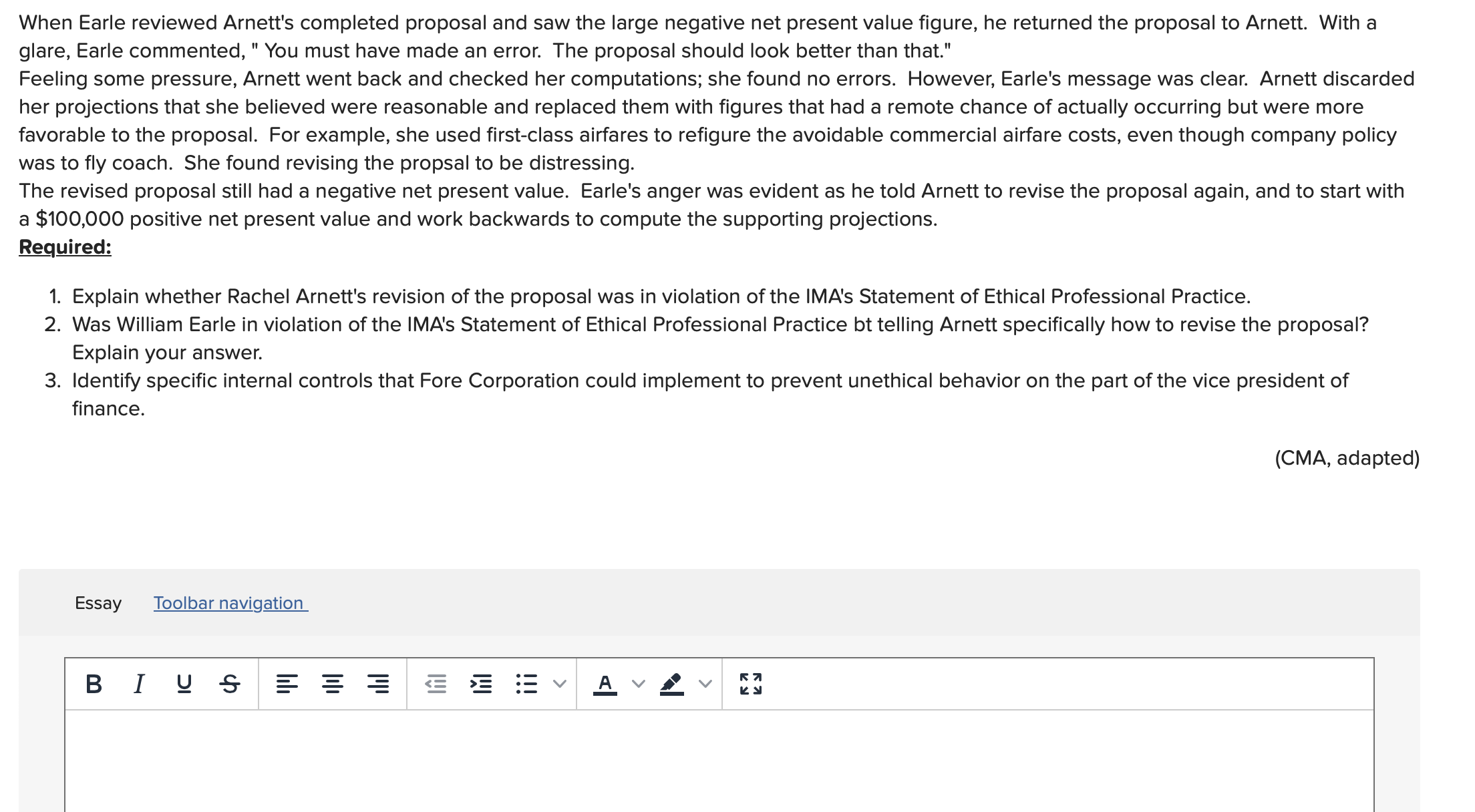 Ethics and the Manager The Fore Corporation is an integrated food processing