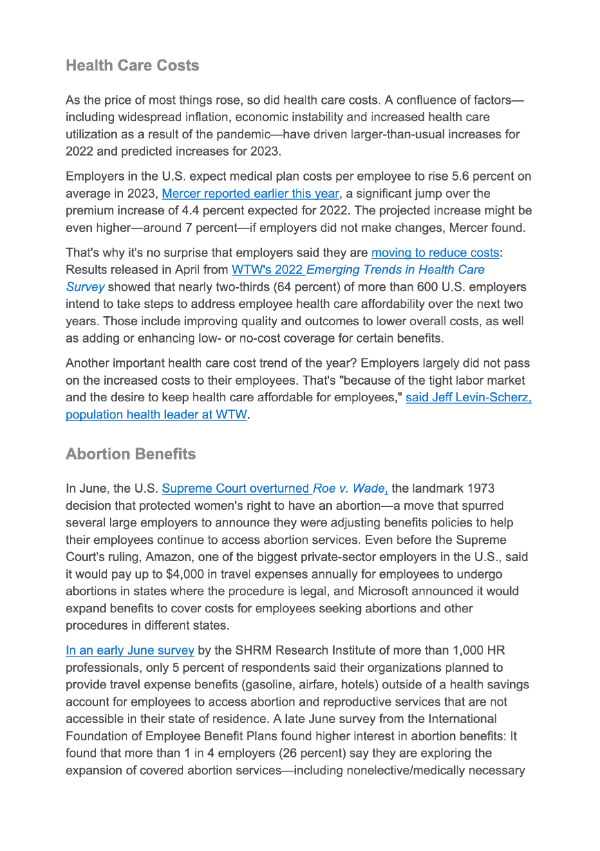 from SHRM 2022. Please read the attached article and discuss the five