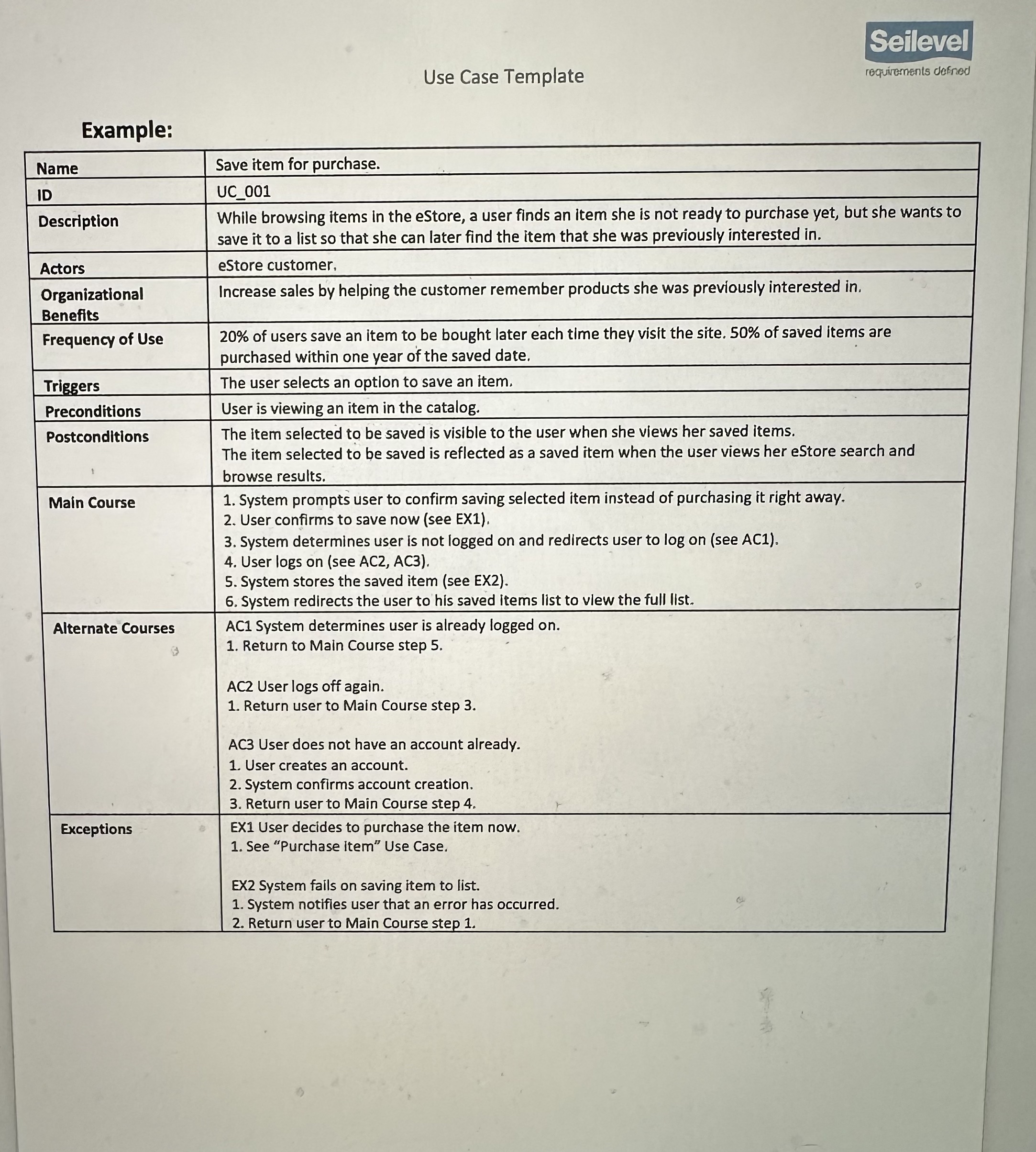 Instructions Create a Use Case for the scenario described below, and provide