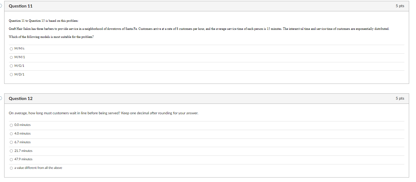 Question 11 to Question 15 is based on this problem: Which