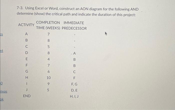 please use excel sheet and explain steps to get an upvote. 7-3.