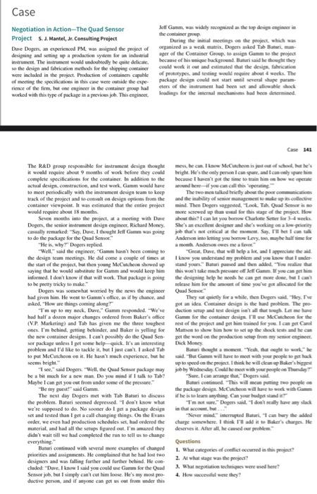 just need #4 Case Negotiation in Action-The Quad Sensor Project 5. L.