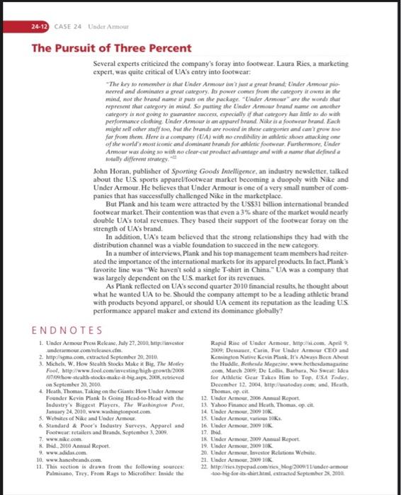 quarter saw the second consecutive decline in footwear sales. UA's footwear sales