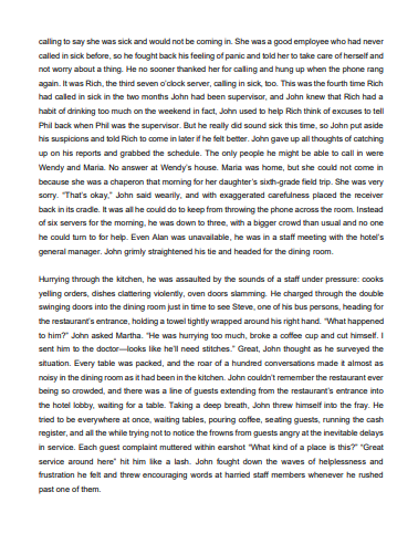 on as supervisor, what are the immediate steps Alan and John must